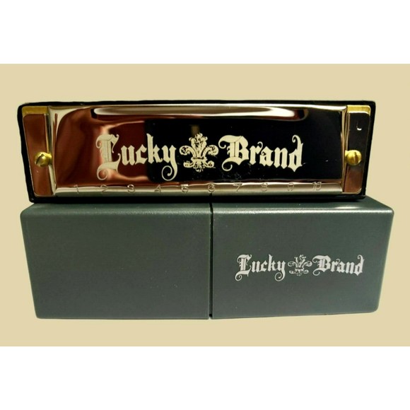 HOHNER Other - M. Hohner Harmonica LUCKY BRAND Exclusive Chrome  New In Original Case KEY of C